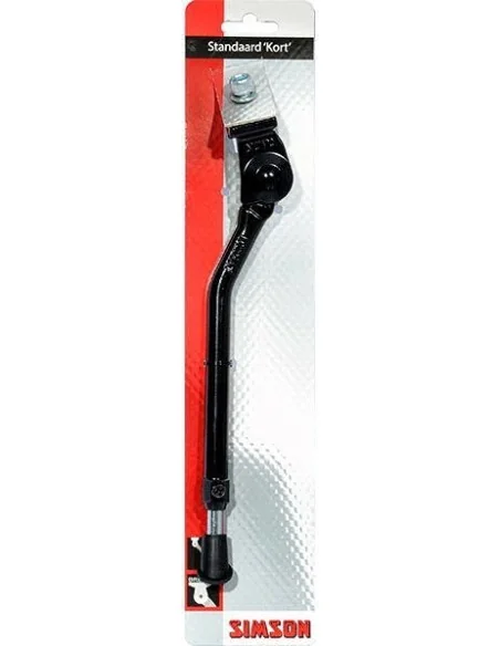 Zijstandaard Simson Kort met 30mm brede plaat - zwart