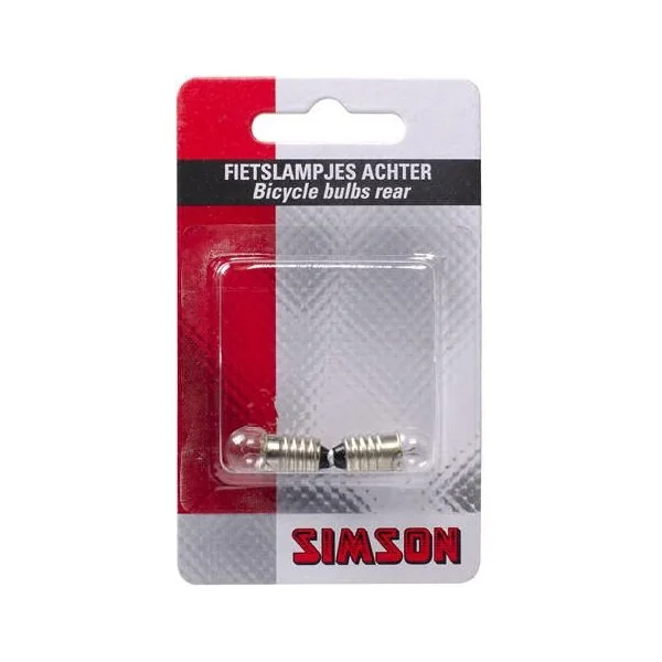 Simson Fietslampjes Achter 6V 0,6W (2x)