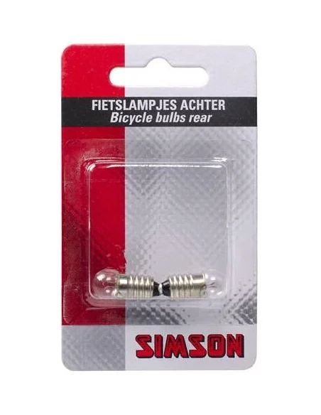 Simson Fietslampjes Achter 6V 0,6W (2x)