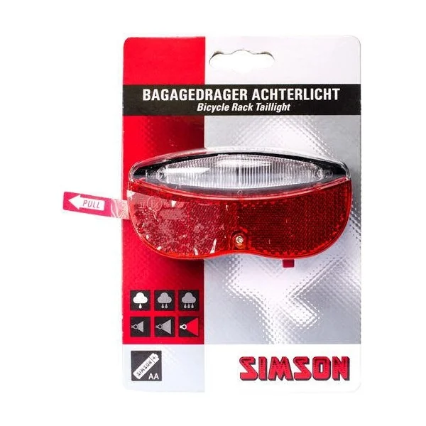 Batterij bagagedragerachterlicht Simson Regular