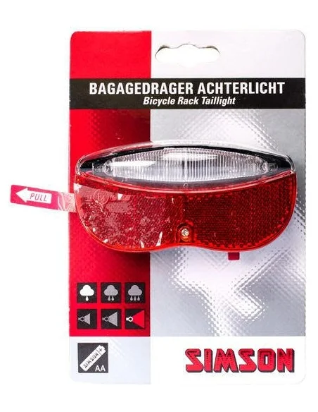 Batterij bagagedragerachterlicht Simson Regular