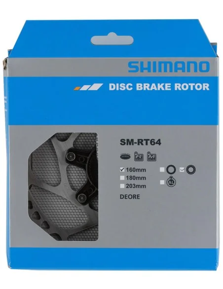 Remschijf Shimano Deore SM-RT64 160mm Center Lock