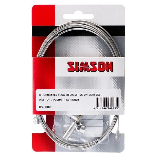 Simson Trommelrem Binnenkabel universeel 2.25mtr - RVS
