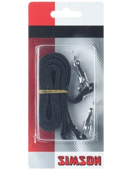 Simson Toeclipriempjes Zwart - 2 stuks