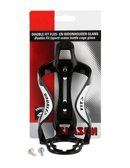 Fles- en bidonhouder Simson Double Fit - glanzend zwart