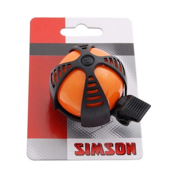 Fietsbel Simson Joy - orange/zwart