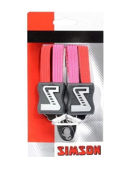 Snelbinder Trio Simson kort met 3 binders - roze/rood