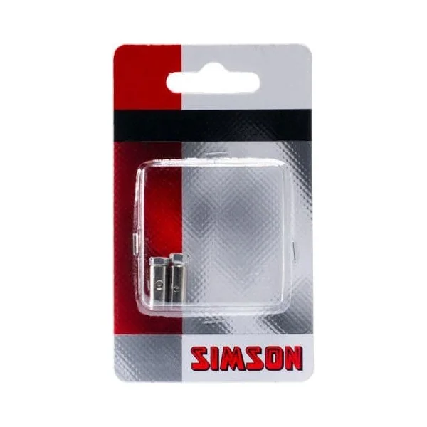 Schroefnippels Simson 6 x 14 mm (2 stuks) - Zilver