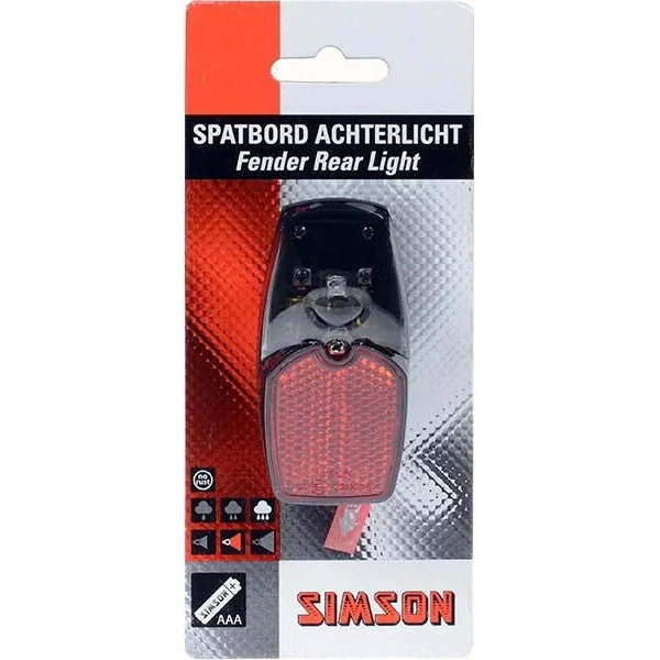 Simson Batterij Spatbord Achterlicht LED