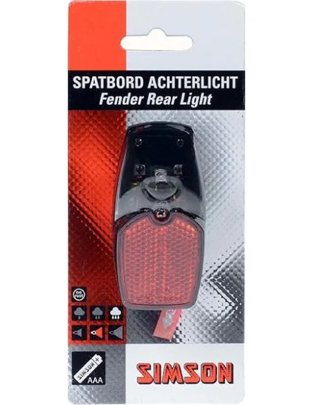 Simson Batterij Spatbord Achterlicht LED