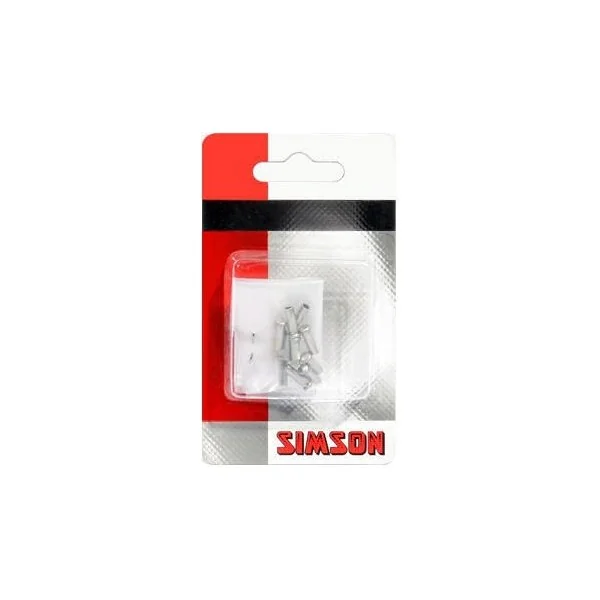 Anti-rafel nippel Simson aluminium - 10 stuks - Zilver