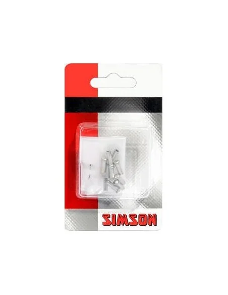 Anti-rafel nippel Simson aluminium - 10 stuks - Zilver