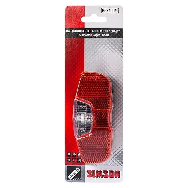 Batterij bagagedrager achterlicht Simson Coast 1 LED On/Off