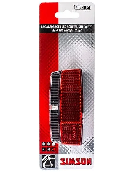 Simson Achterlicht Bagagedrager ''Airy'' voor Naafdynamo 6V