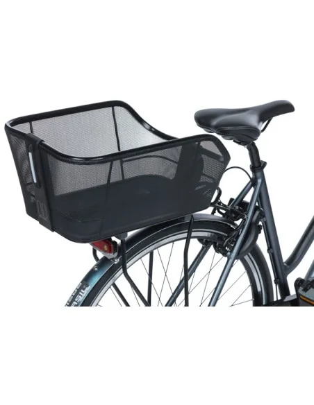 Fietsmand Basil Cento Tech Fiber WSL met bagagedragerbevestiging 21 liter 46 x 34 x 25 cm - solid zwart