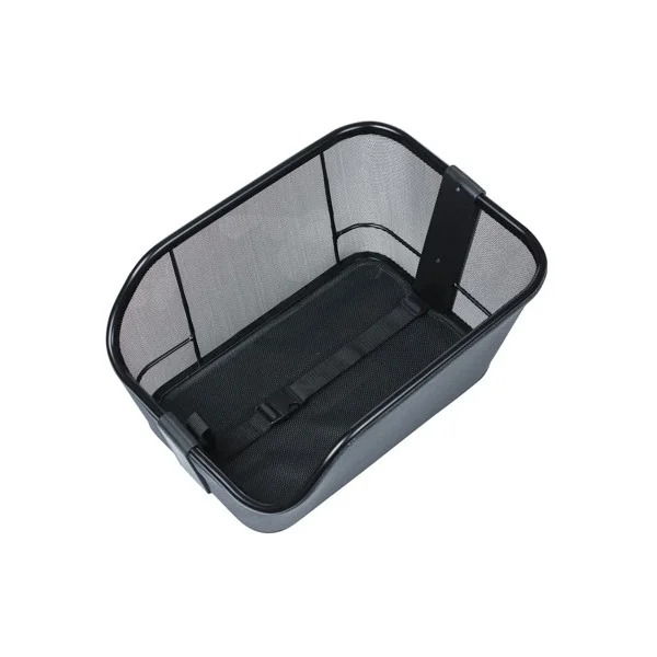 Fietsmand Basil Cento Tech Fiber WSL met bagagedragerbevestiging 21 liter 46 x 34 x 25 cm - solid zwart