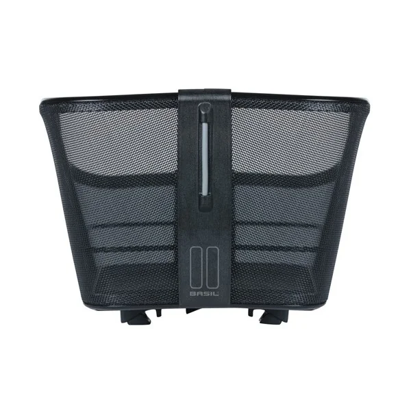 Fietsmand Basil Cento Tech Fiber WSL met bagagedragerbevestiging 21 liter 46 x 34 x 25 cm - solid zwart