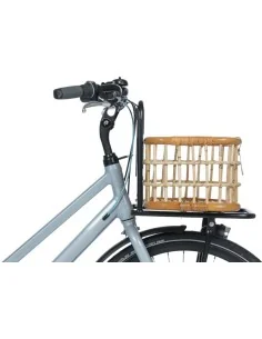 Rotan fietsmand Basil Green Life Medium 18 liter 39 x 29 x 22 cm - natural bruin