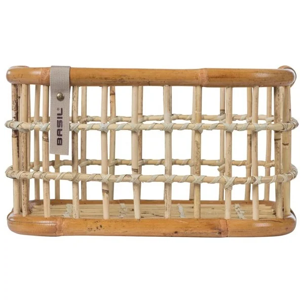 Rotan fietsmand Basil Green Life Medium 18 liter 39 x 29 x 22 cm - natural bruin