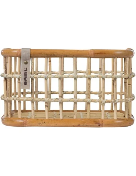 Rotan fietsmand Basil Green Life Medium 18 liter 39 x 29 x 22 cm - natural bruin