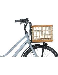 Rotan fietsmand Basil Green Life L 30 liter 46 x 35 x 28 cm - natural bruin