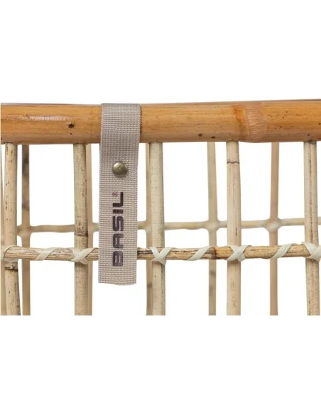Rotan fietsmand Basil Green Life L 30 liter 46 x 35 x 28 cm - natural bruin