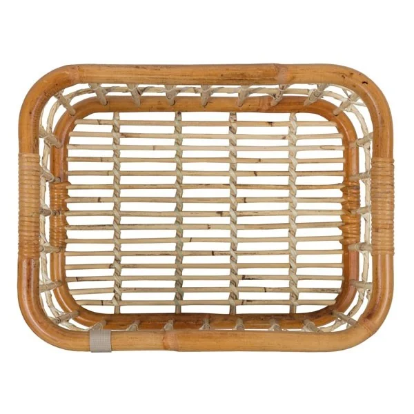 Rotan fietsmand Basil Green Life L 30 liter 46 x 35 x 28 cm - natural bruin