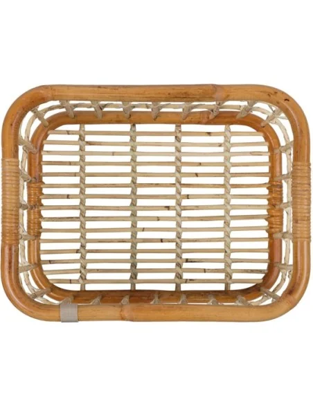 Rotan fietsmand Basil Green Life L 30 liter 46 x 35 x 28 cm - natural bruin