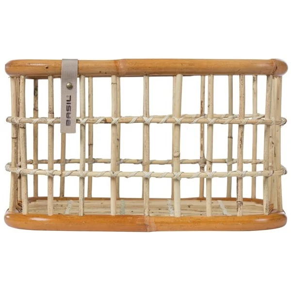 Rotan fietsmand Basil Green Life L 30 liter 46 x 35 x 28 cm - natural bruin
