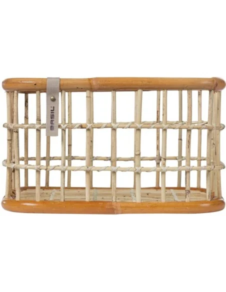 Rotan fietsmand Basil Green Life L 30 liter 46 x 35 x 28 cm - natural bruin
