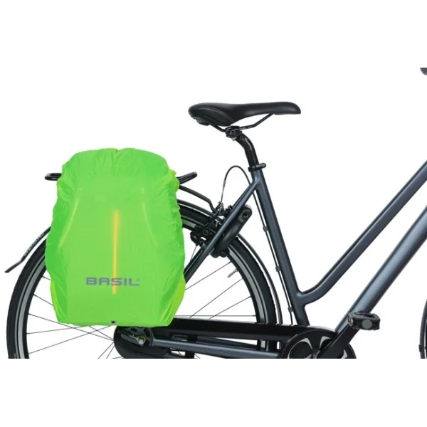 Fietsrugzak voor 13" laptop Basil B-Safe Commuter Nordlicht 13 liter 26 x 13 x 40 cm - olijfgroen