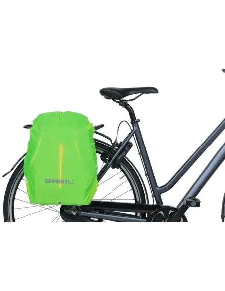 Fietsrugzak voor 13" laptop Basil B-Safe Commuter Nordlicht 13 liter 26 x 13 x 40 cm - olijfgroen