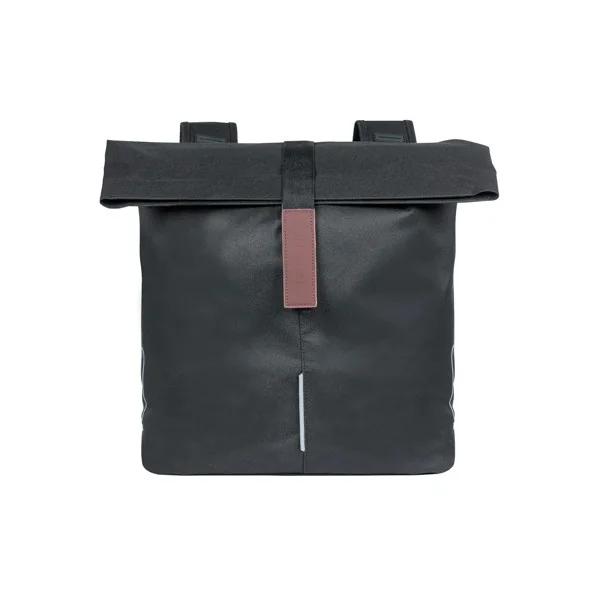 Dubbele fietstas Basil City 28 tot 32 liter 30 x 18 x 49 cm - zwart