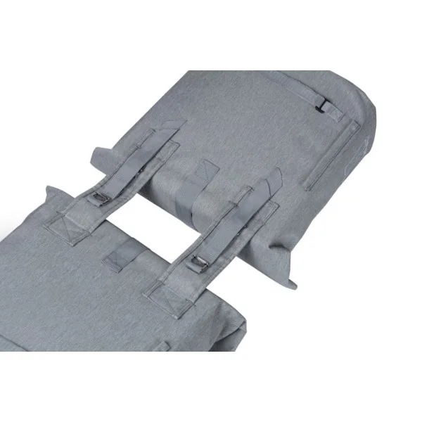 Dubbele fietstas Basil City 28 tot 32 liter 30 x 18 x 49 cm - grey melee