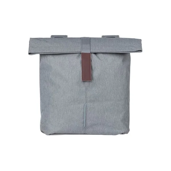 Dubbele fietstas Basil City 28 tot 32 liter 30 x 18 x 49 cm - grey melee