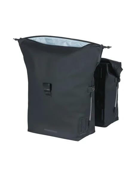 Dubbele fietstas Basil SoHo Nordlicht 41 liter 31 x 13 x 37 cm - zwart