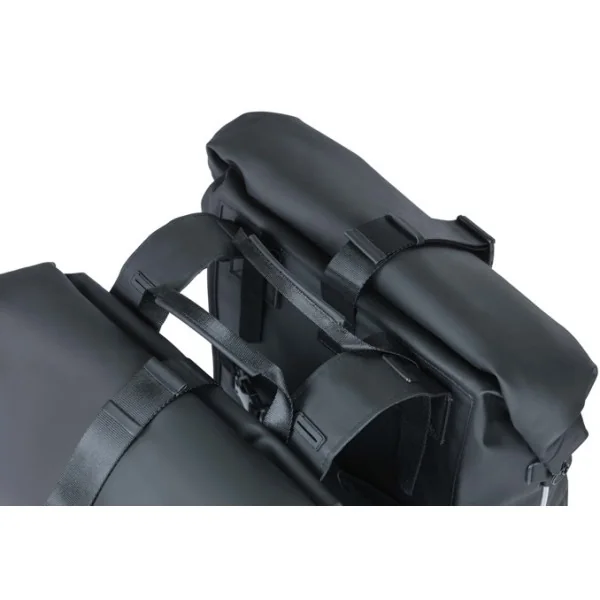 Dubbele fietstas Basil SoHo Nordlicht 41 liter 31 x 13 x 37 cm - zwart