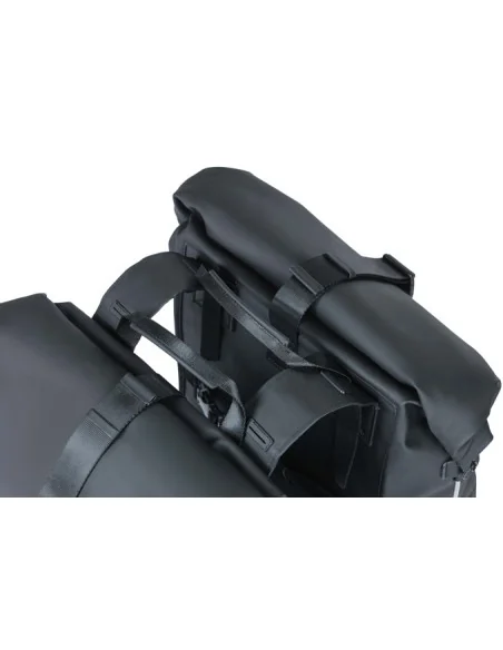 Dubbele fietstas Basil SoHo Nordlicht 41 liter 31 x 13 x 37 cm - zwart