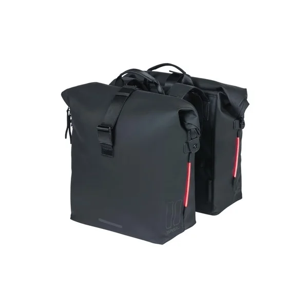 Dubbele fietstas Basil SoHo Nordlicht 41 liter 31 x 13 x 37 cm - zwart