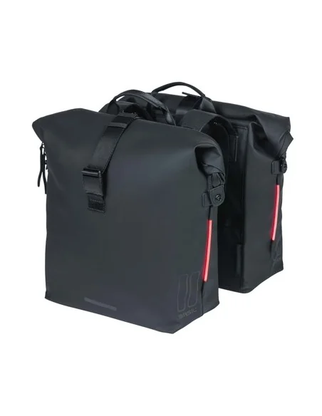 Dubbele fietstas Basil SoHo Nordlicht 41 liter 31 x 13 x 37 cm - zwart