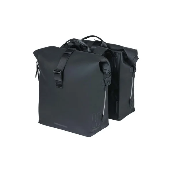 Dubbele fietstas Basil SoHo Nordlicht 41 liter 31 x 13 x 37 cm - zwart