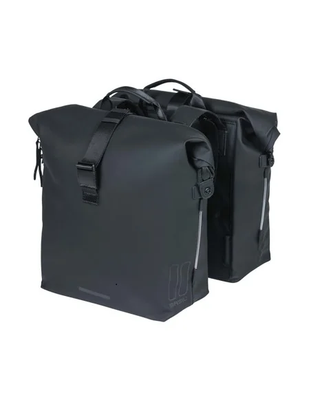 Dubbele fietstas Basil SoHo Nordlicht 41 liter 31 x 13 x 37 cm - zwart