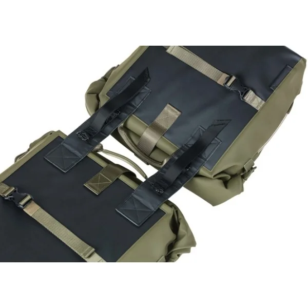 Dubbele fietstas Basil SoHo Nordlicht 41 liter 31 x 13 x 37 cm - mosgroen