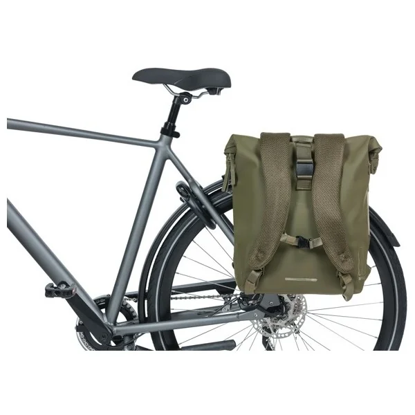 Fietsrugzak Basil SoHo Nordlicht 17 liter 31 x 14 x 37 cm - mosgroen