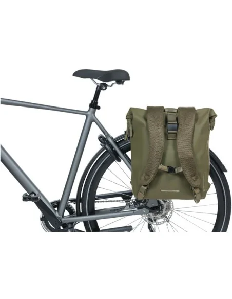 Fietsrugzak Basil SoHo Nordlicht 17 liter 31 x 14 x 37 cm - mosgroen