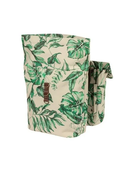 Dubbele fietstas Basil Ever-Green 28 tot 32 liter 28 x 16 x 35 cm - sandshell beige