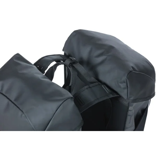 Dubbele fietstas Basil Miles Tarpaulin 34 liter 34 x 16 x 43 cm - zwart/oranje