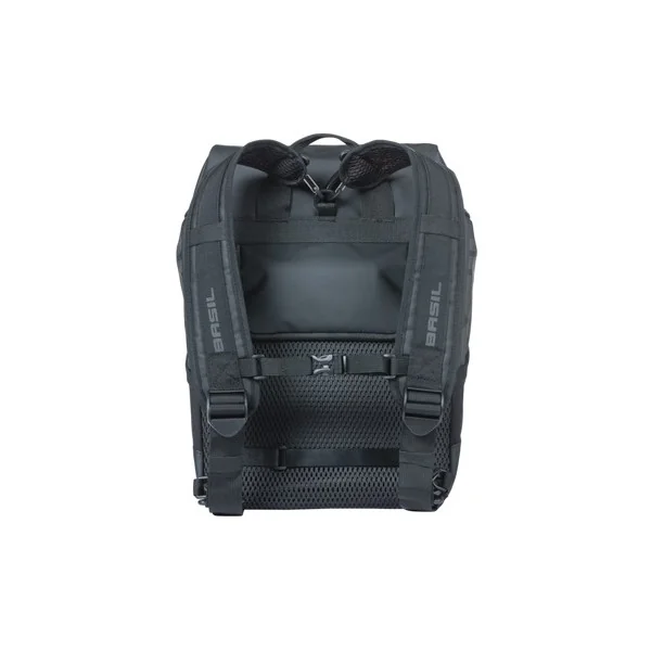 Fietsrugzak Basil Miles Tarpaulin 17 liter 31 x 17 x 44 cm - zwart/oranje