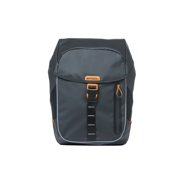 Fietsrugzak Basil Miles Tarpaulin 17 liter 31 x 17 x 44 cm - zwart/oranje