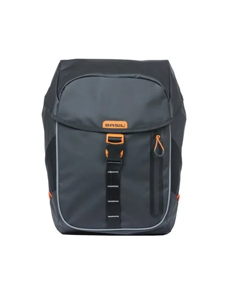 Fietsrugzak Basil Miles Tarpaulin 17 liter 31 x 17 x 44 cm - zwart/oranje